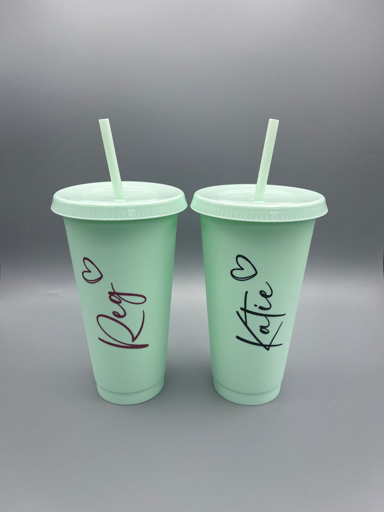 Double Insulated Slim Cold Cups with Straw – Loved by Lola UK